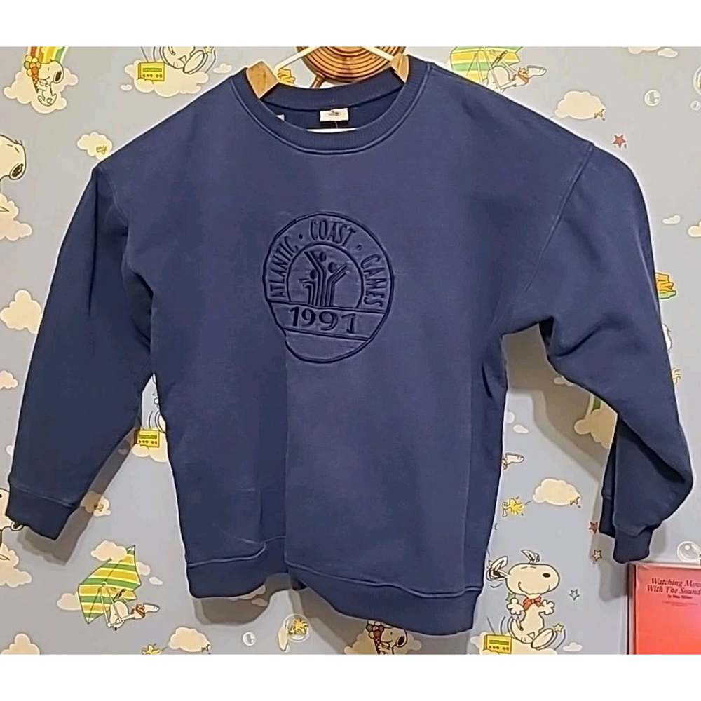 Vintage 90s Atlantic Coast Games 1991 Crewneck Sweater Sz Medium Made In Canada